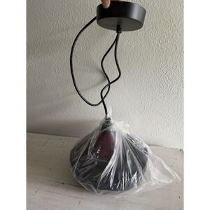 River of Goods Luke 1-Light Black‎ Hanging Pendant with Metal Dome Shaded New